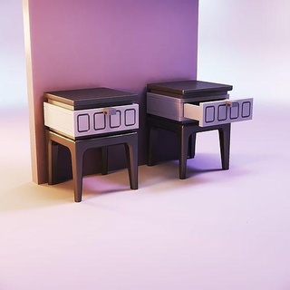 miniature maison poupées meubles chevet table 3d imprimé stl dossiers jacasseur jouet lol boutique poupée DIY Barbie ensemble américain chaise chaises Jeux jouets 3d print model - Mito3D