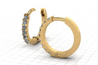 miniatura orecchini gioielli in gli diametro pesatura grammi le pietre classico da collezione sfaccettato 3d print model - Mito3D