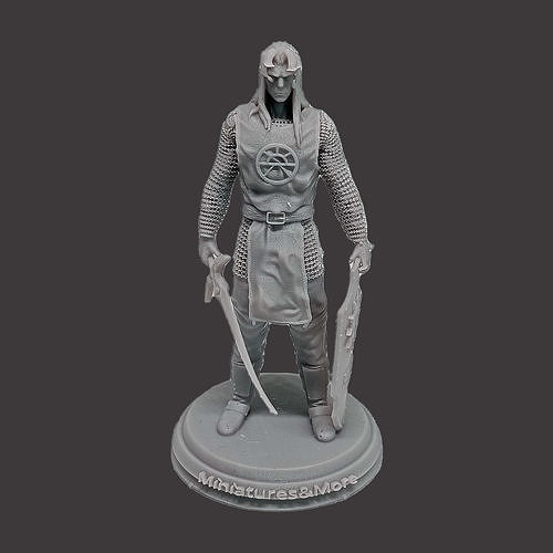 miniatura lathander masculino paladín fantasía calabozos dragones juegos juguetes tablero 3D print model - Mito3D