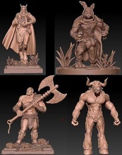 miniature set viking statue game fantasy monster barbarian orc harengon thief satyr bard dungeonsanddragons tabletop 3d printable zbrush model games toys accessories 3d print model - Mito3D