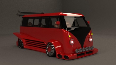 minibüs ayarlama hileli stl otobüs tekerlek jant değiştirmek kamyon araba parçaları araç yarış hız yazdır basılı yazdırılabilir oyuncaklar oyunlar 3d print model - Mito3D