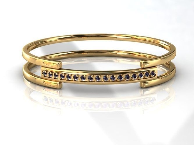 mínimo anel joalheria ouro prata imprimível diamante jóia jóias Casamento gema noivado esterlina moda platina argolas 3D print model - Mito3D