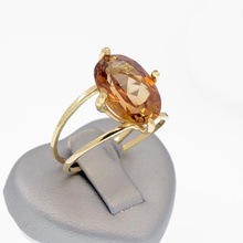mínimo de anel oval sotne - da forma jóias anéis anillo anelo hollie Impressão 3d pintable pedra jóia moda printable 3d print model - Mito3D