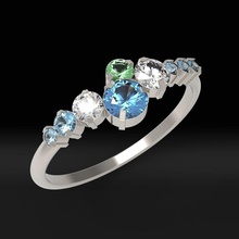 le minimalisme de l'anneau bijoux imprimable platine brillant or saphir ruby topaze diamant les anneaux 3d print model - Mito3D