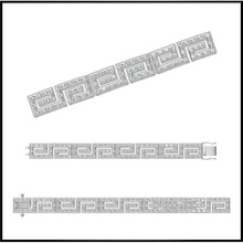 jcd format minimaliste bracelets bijoux bracelet or argent diamant perlé chaîne lien 3d print model - Mito3D