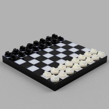 minimalist chess gameplan pawn game queen mate knight horse ajedrez design caballo peon rey torre toys games board 3d print model - Mito3D