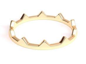 minimalistische Krone ring Schmuck Ringe minimalistisch gold Silber bedruckbar ist Juwel diamond Platin gem genial engagement Luxus vintag delicate - Zubehör 3d print model - Mito3D