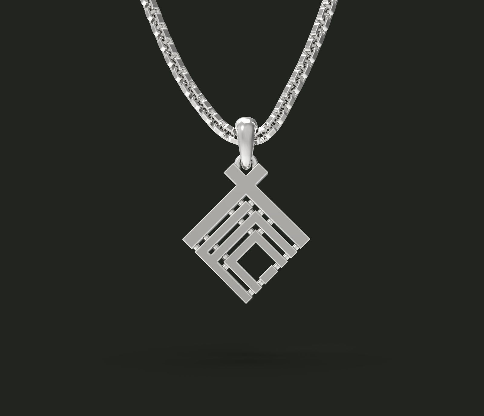 minimalista pingente de peixe jóias xyu letras o mínimo minimalismo avantgarde artdeco cubismo precioso ouro prata platina a moda natureza deco água rio debaixo d'água aquáticos do mar pingentes 3D print model - Mito3D