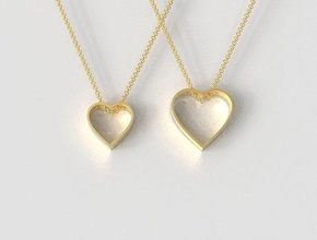 minimalista corazón colgantes colgante pendiente oro mínimo Moda joyería joya plata collar diamante amor imprimible Boda anillo 3d print model - Mito3D