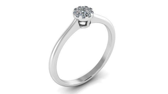 minimalistisch Schmuck Ring Platin wertvoll Ehe Stahl Ringe brillant Diamant Chrom leuchtenden Engagement Luxus Gold 3d print model - Mito3D