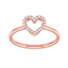 minimalist light wt women ring 3dm stl 1- render wedding engagement jewel jewellery printable diamond gold jewelry weight heart rings 3d print model - Mito3D