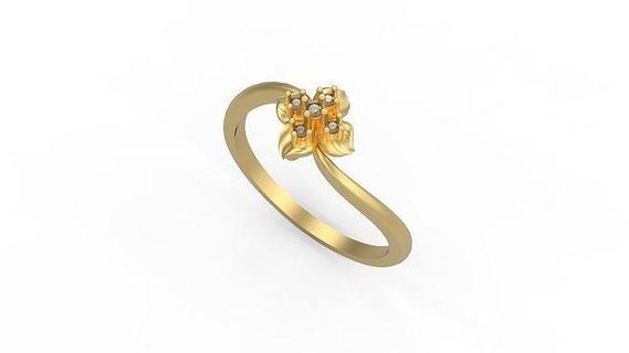 minimalist yüzük 1006 az ışık 1 4grams Solitaire elmaslar Aşk yazdırılabilir düğün takı yüzükler 3d print model - Mito3D