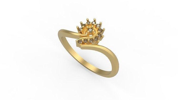 minimalist ring 1007 minimal light 1 4grams solitaire diamonds love printable wedding jewelry rings 3d print model - Mito3D