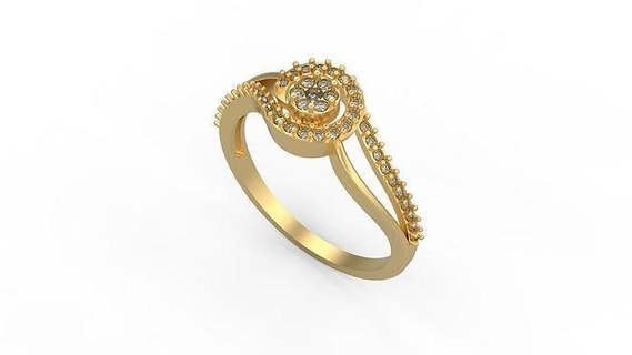 minimalistisch Ring 1010 minimal Licht 1 4grams Solitär Diamanten Liebe druckbar Hochzeit Schmuck Ringe 3d print model - Mito3D