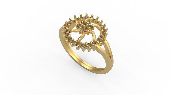 minimalista squillare 1017 minimo luce 1 4grams solitario diamanti amore stampabile nozze gioielleria anelli 3d print model - Mito3D