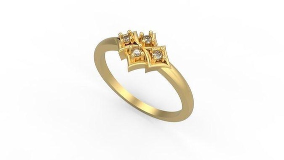 minimalista anillo 1027 mínimo ligero 1 4grams solitario diamantes amor imprimible Boda joyería joya anillos 3d print model - Mito3D