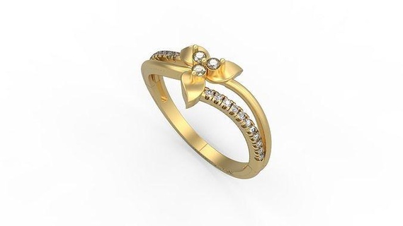 minimalist ring 1069 minimal light 1 4grams solitaire diamonds love printable wedding flower jewelry rings 3d print model - Mito3D
