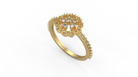 minimalist ring 156 gold jewel jewellry silver minimal light 1 4grams solitaire diamonds love printable wedding jewelry rings 3d print model - Mito3D