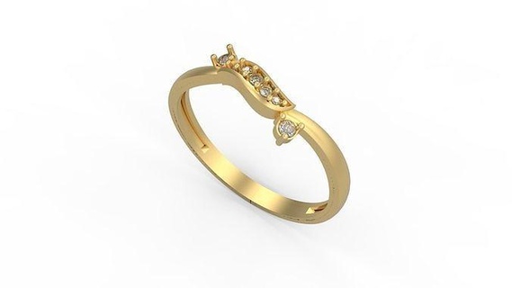 minimaliste bague 239 or bijou bijoux argent minimal lumière 1 4grams solitaire diamants l'amour imprimable mariage anneaux 3d print model - Mito3D