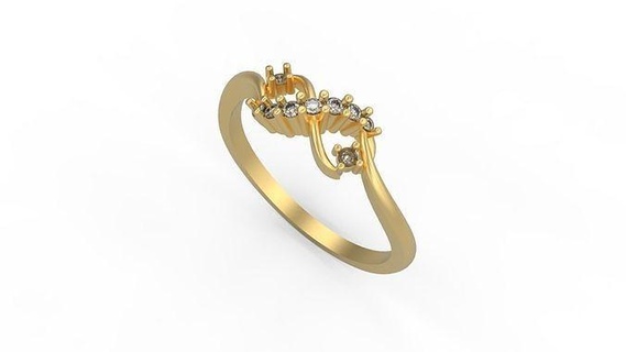 minimalist ring 344 gold jewel jewellry silver minimal light 1 4grams solitaire diamonds love printable wedding jewelry rings 3d print model - Mito3D