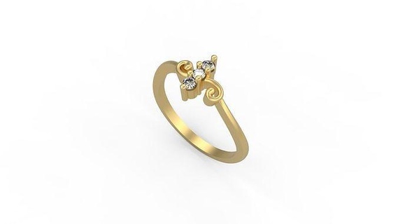 minimalista squillare 364 oro gioiello gioielleria argento minimo luce 1 4grams solitario diamanti amore stampabile nozze anelli 3d print model - Mito3D