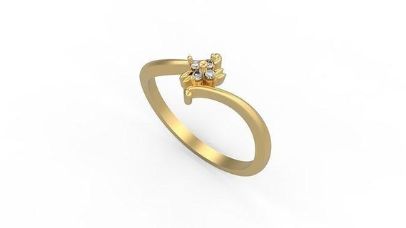 minimalist ring 400 gold jewel jewellry silver minimal light 1 4grams solitaire diamonds love printable wedding jewelry rings 3d print model - Mito3D