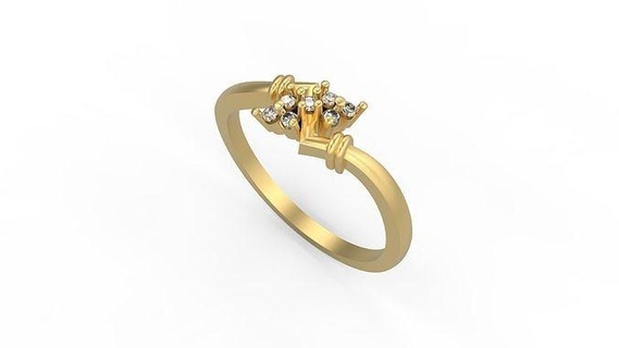 minimalist ring 407 gold jewel jewellry silver minimal light 1 4grams solitaire diamonds love printable wedding jewelry rings 3d print model - Mito3D