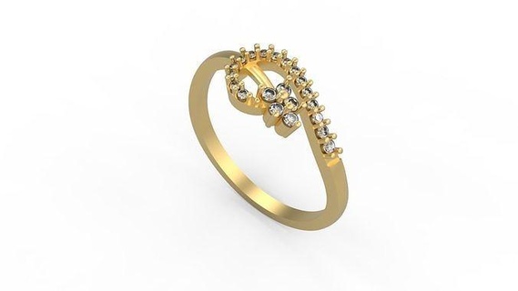 minimaliste bague 429 or bijou bijoux argent minimal lumière 1 4grams solitaire diamants l'amour imprimable mariage anneaux 3d print model - Mito3D