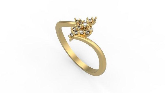 minimalista anel 431 ouro jóia joalheria prata mínimo luz 1 4grams solitário diamantes amar imprimível Casamento argolas 3d print model - Mito3D