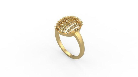 minimalista anillo 511 oro joya joyería plata mínimo solitario diamantes amor imprimible Boda anillos 3d print model - Mito3D