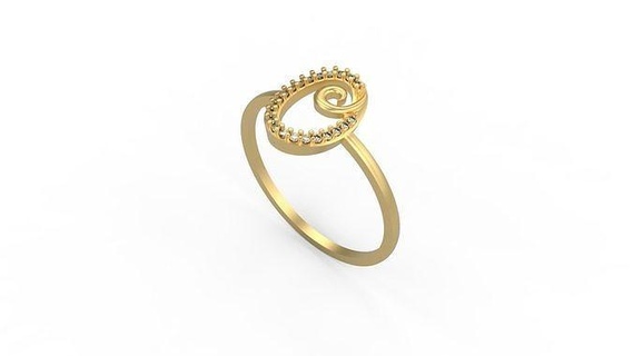 minimalista anillo 684 mínimo ligero 1 4grams solitario diamantes amor imprimible Boda joyería joya anillos 3d print model - Mito3D