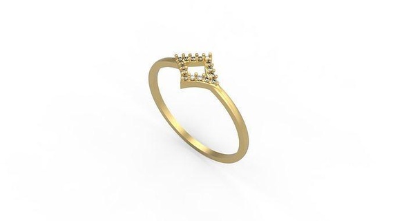 minimalist yüzük 687 az ışık 1 4grams Solitaire elmaslar Aşk yazdırılabilir düğün takı yüzükler 3d print model - Mito3D