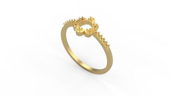 minimalist ring 782 minimal light 1 4grams solitaire diamonds love printable wedding jewelry rings 3d print model - Mito3D