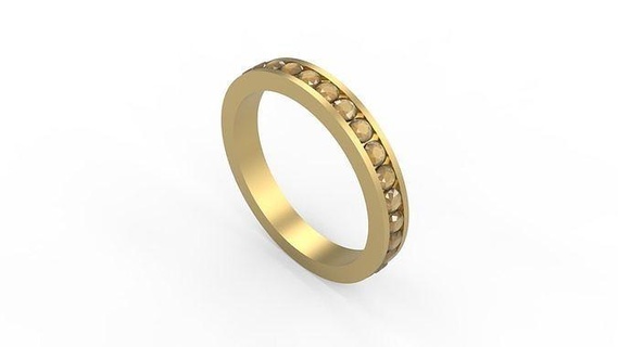 minimalista anillo 896 mínimo ligero 1 4grams solitario diamantes amor imprimible Boda joyería joya anillos 3d print model - Mito3D