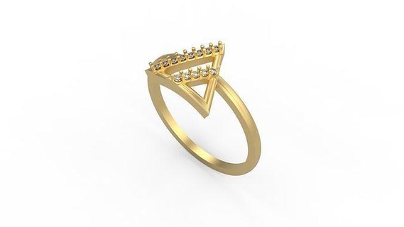 minimalistisch Ring 914 minimal Licht 1 4grams Solitär Diamanten Liebe druckbar Hochzeit Schmuck Ringe 3d print model - Mito3D