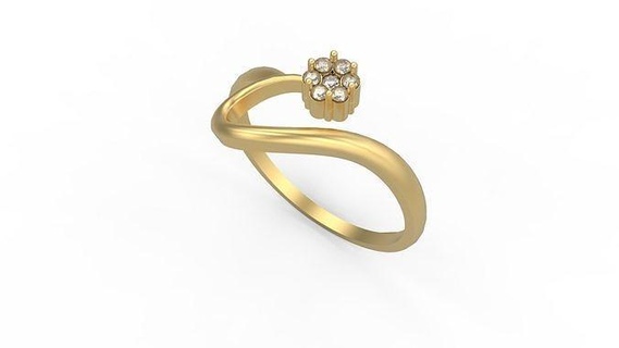 minimalist ring 939 minimal light 1 4grams solitaire diamonds love printable wedding jewelry rings 3d print model - Mito3D