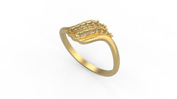 minimalista anillo 952 mínimo ligero 1 4grams solitario diamantes amor imprimible Boda joyería joya anillos 3d print model - Mito3D