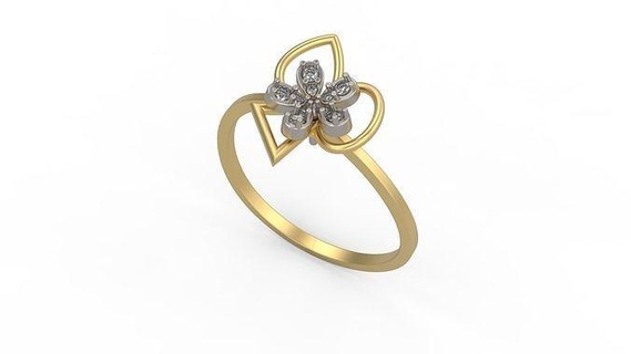 minimalista squillare 964 minimo luce 1 4grams solitario diamanti amore stampabile nozze fiore gioielleria anelli 3d print model - Mito3D