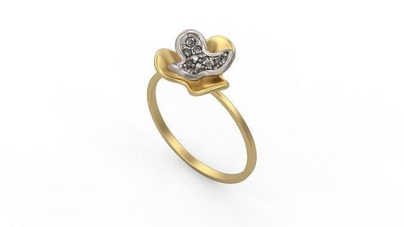 minimalist ring 968 minimal light 1 4grams solitaire diamonds love printable wedding jewelry rings 3d print model - Mito3D