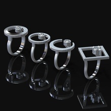 minimalist yüzük 3dring Gümüş 3djewellry 3dmodelrings customrings takı 3d print model - Mito3D