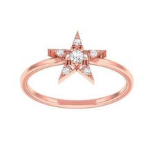 minimalistisch Star Licht wt Frauen Ring 3dm stl 1 Hochzeit Engagement Juwel Schmuck druckbar Diamant Gold Gewicht Ringe 3d print model - Mito3D