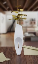 minimalista vaso fiori arte contemporaneo natura legna decoracion architettura imrpimir casa arredamento 3d print model - Mito3D