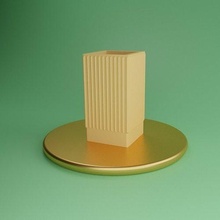 minimalistisch Quadrat Vase simpel elegant Dekor Dekoration Dekorationen Innere Design Architektur Komposition Harmonie Haus 3d print model - Mito3D