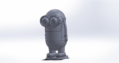 esbirro arte juguete dibujos animados ornamento estudio casa 3d print model - Mito3D