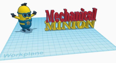 minion mekanik tasarlama iş kazanım işaret ödül reklâm odun market strateji para teknoloji metin kale oyunlar oyuncaklar 3d print model - Mito3D