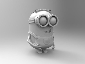 minion wearing glasses yellow film high poly popular toys games body yellowman minions 3dprinting printable bananas child gru funny despicable fine 3d print model - Mito3D