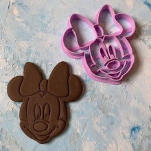 minnie mouse cookie cutter 3d print model cookiecutter games toys house kitchen dining cookiestamp cake food cutting nickelodeon kids play decoration disney micky 3d print model - Mito3D