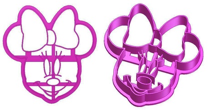 minnie mouse cookie cutter disney cookiecutter games toys 3d print model - Mito3D