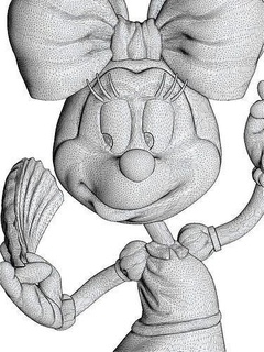 minnie mouse dancing 3d print mickey walt disney cartoons disneyland printable statue miniature scrooge mcduck pluto donald dale chip roquefort games toys 3d print model - Mito3D