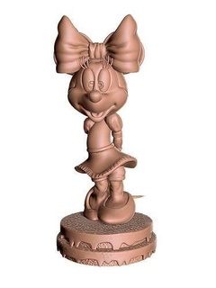 minnie tímido 3d impresión Mickey ratón walt disney caricaturas disneyland imprimible estatua miniatura scrooge Mcduck Plutón Donald valle chip Roquefort juegos juguetes 3d print model - Mito3D